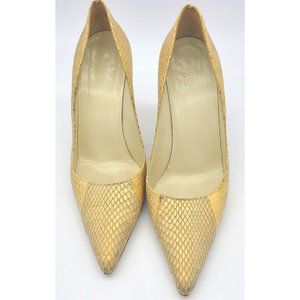 Gucci Metallic Snakeskin Pumps - Size 8